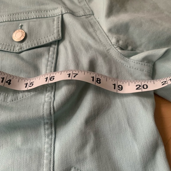 Talbots Denim Jean Jacket in Mint Color- Size L - Picture 7 of 10